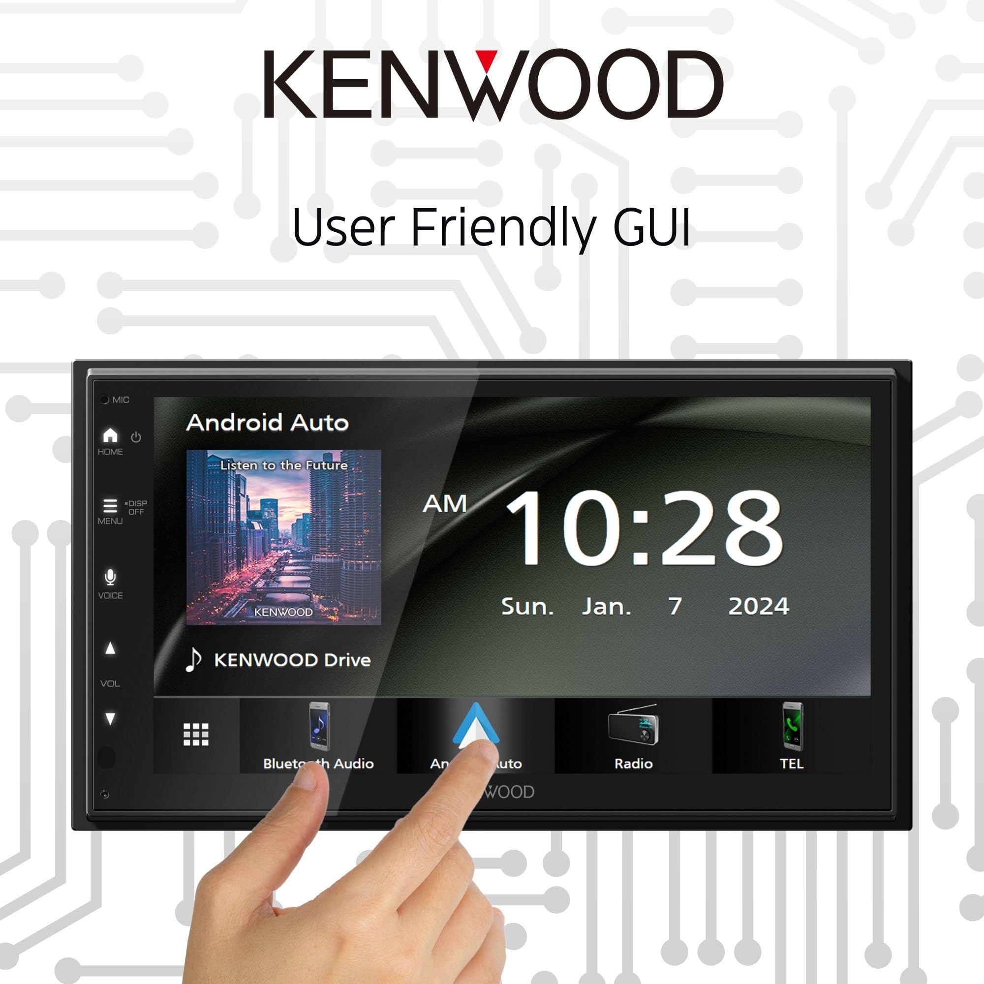 KENWOOD DMX4710S Digital Car Stereo (50W x 6-Ch), Apple CarPlay & Android Auto Compatible, Bluetooth-Enabled Head Unit with 6.8 KENWOOD DMX4710S Digital Car Stereo (50W x 6-Ch), Apple CarPlay & Android Auto Compatible, Bluetooth-Enabled Head Unit with 6.8